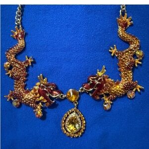 Dragons Butler And Wilson extraordinary double dragon necklace lovely statement